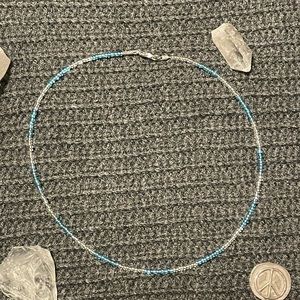 New Turquoise Light Blue Beaded Choker Necklace